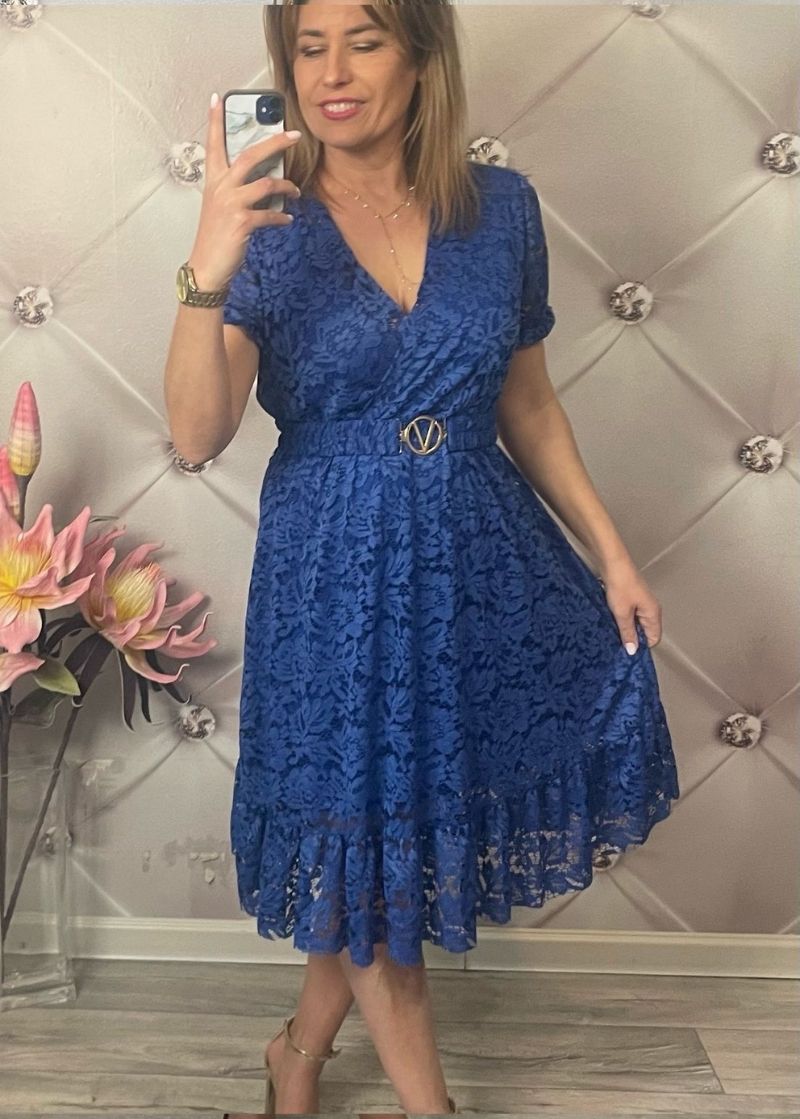 SUKIENKA KORONKOWA Z FALBANKĄ UNI