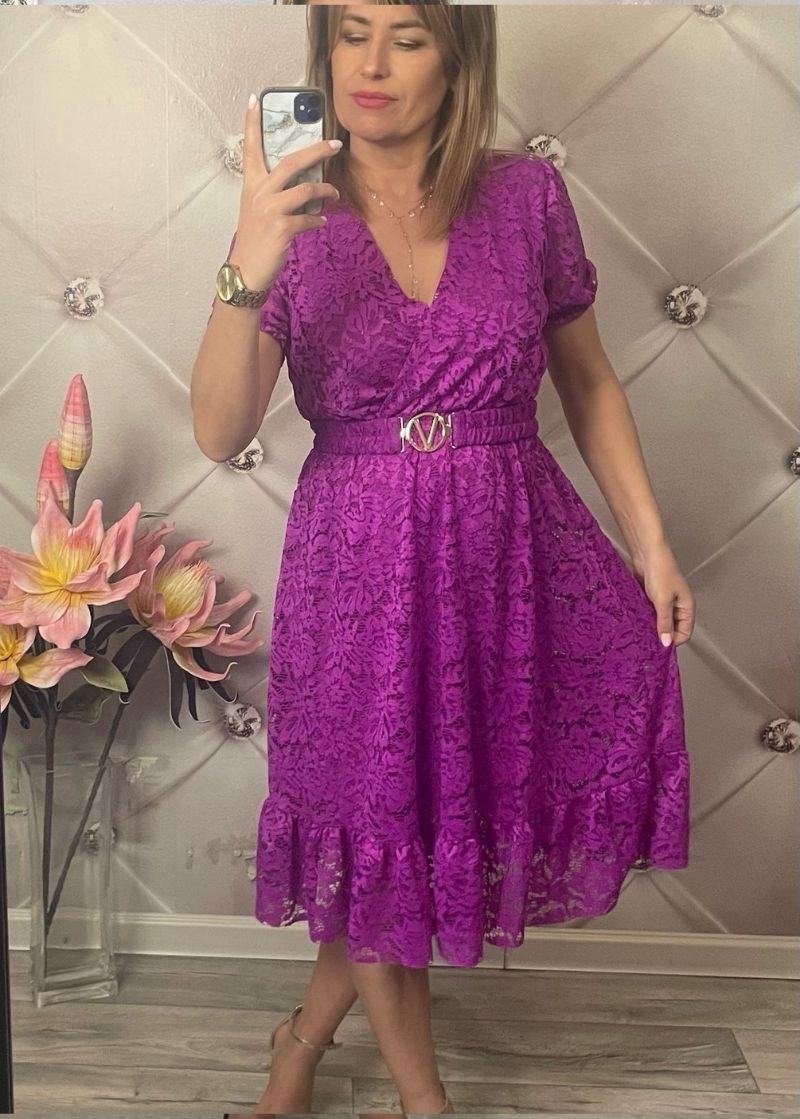 SUKIENKA KORONKOWA Z FALBANKĄ UNI